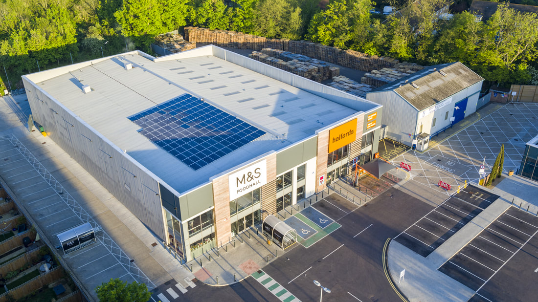 Commercial real estate aerial shot