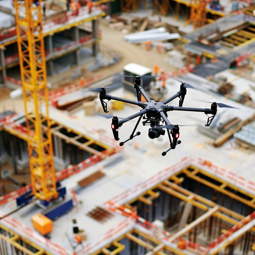 Construction site monitored from above